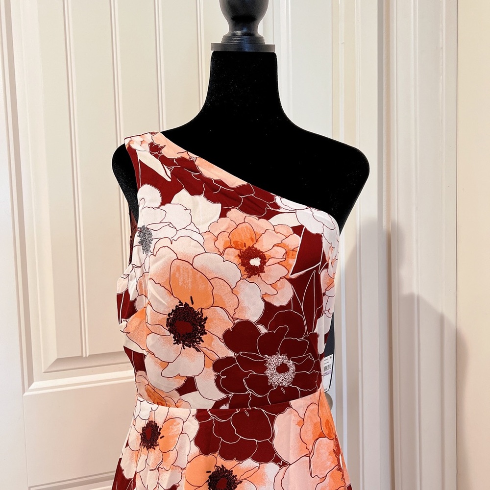 Rachel Roy Vixon Floral Rita one shoulder Ruffle Tiered maxi dress size 6 NWT - Picture 4 of 5